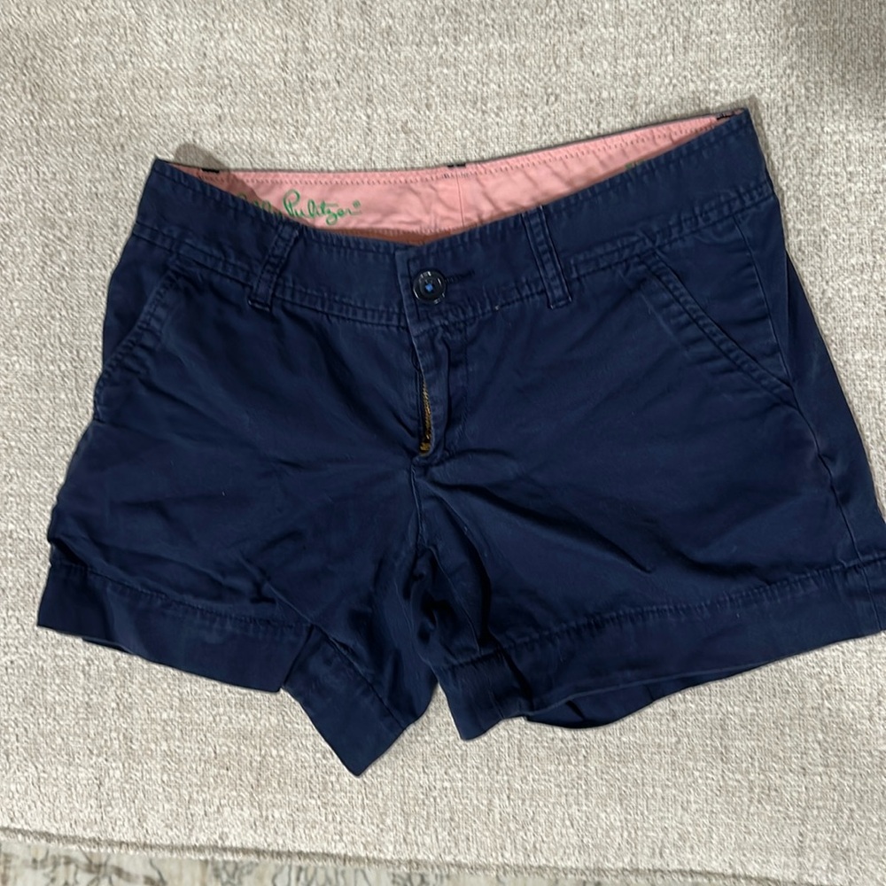 Lilly Pulitzer, Callahan Shorts, Size 0, Navy blue
